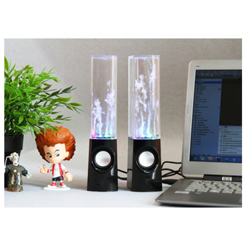 LED Dancing Water Fountain Speaker - Colorful Light Show Music Player