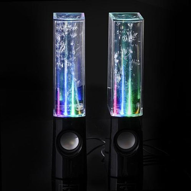 LED Dancing Water Fountain Speaker - Colorful Light Show Music Player