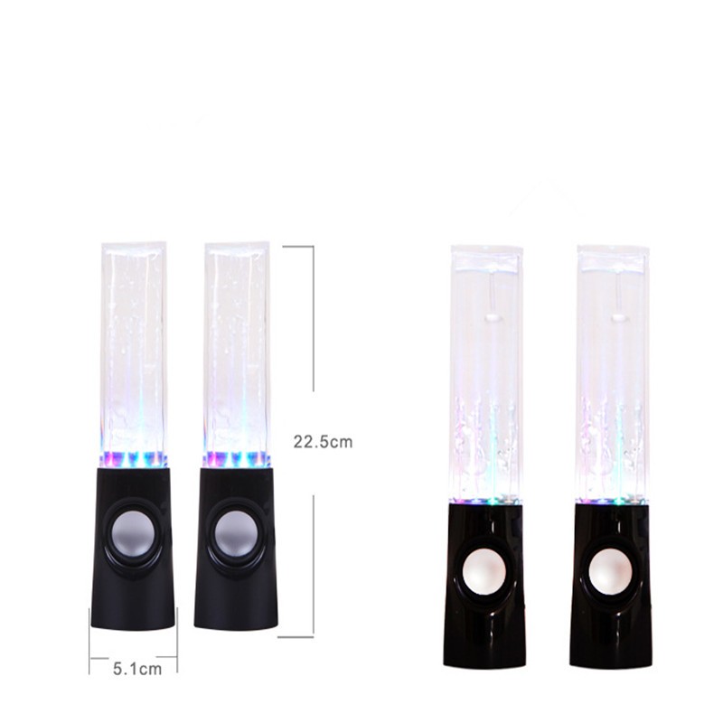 LED Dancing Water Fountain Speaker - Colorful Light Show Music Player
